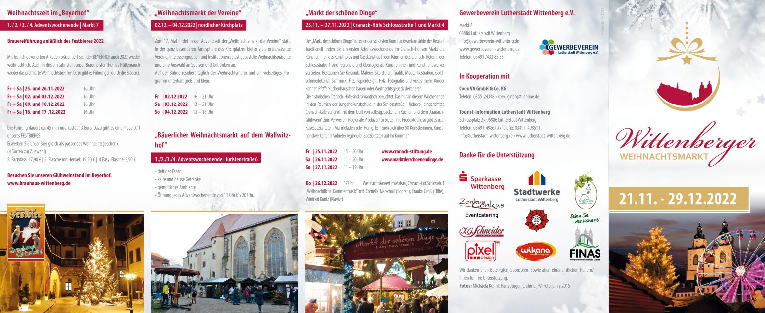 Wittenberger Weihnachtsmarkt Weihnachtsmarkt auf dem hinstorischen Marktplatz der Lutherstadt